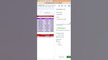 How to make a dropdown menu in Google Sheets  @Sheets2U   #googlesheets #googlesheetstutorial
