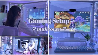 white minimalist desk setup makeover ♡ (cute and cozy aesthetic style) screenshot 4