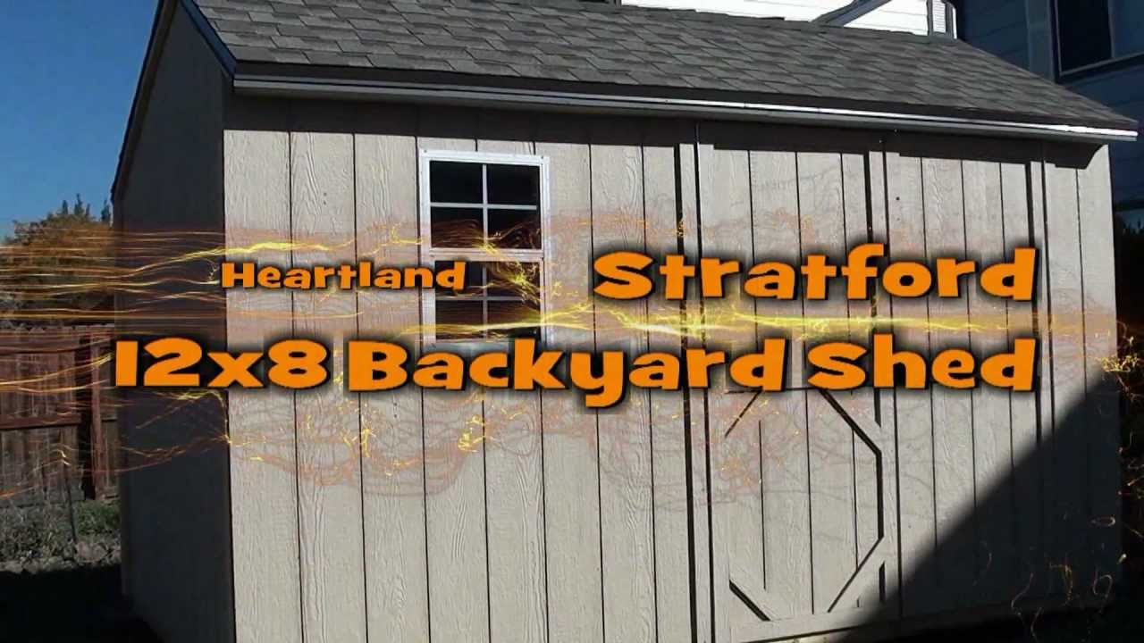 12x8 backyard shed - youtube