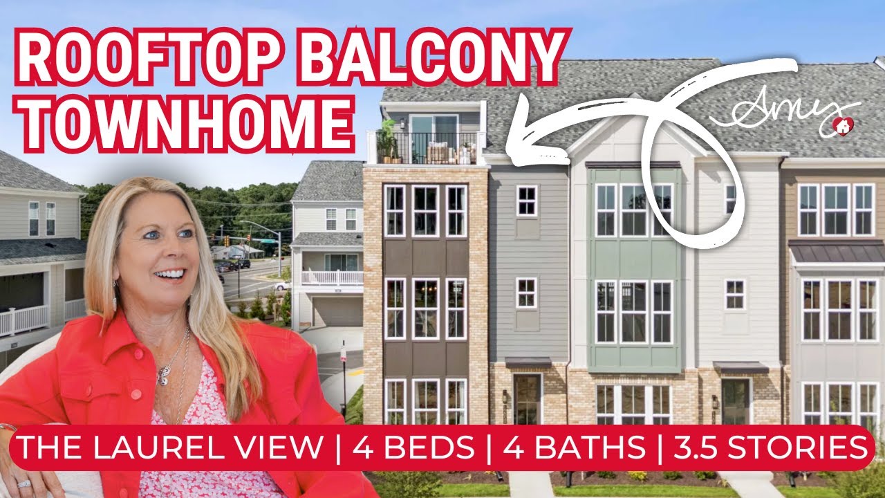 3.5 STORY TOWNHOME W/ ROOFTOP BALCONY | The Laurel View | Henrico VA Homes | Heart and Home Richmond