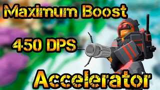 Maximum boost for the Accelerator Roblox Tower Defense Simulator