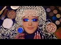 ASMR Rich Blue Glam Makeup Application on Mannequin