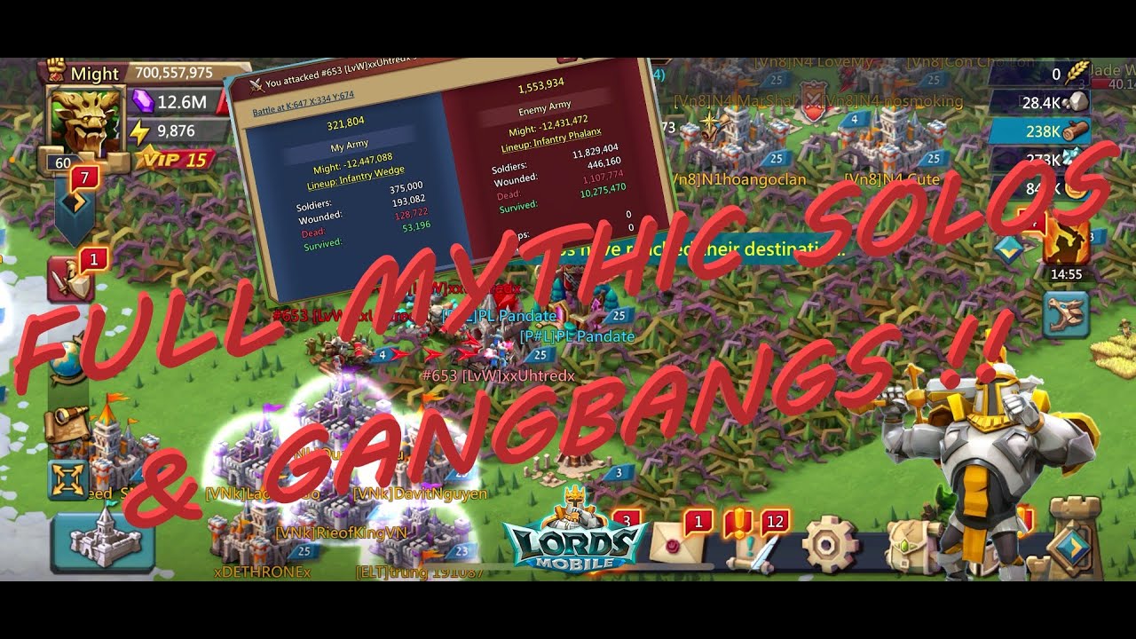 MYTHIC T5 BURN ONLINE SOLO TRAP | RANK 2 IN KVK !! - Lords Mobile - YouTube