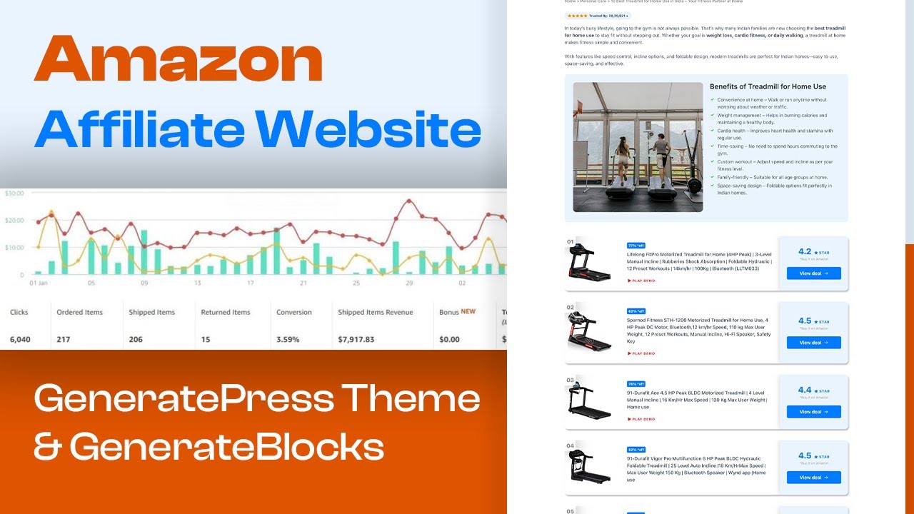 Как создать сайт для партнерского маркетинга в 2026 году | GeneratePress и GenerateBlocks