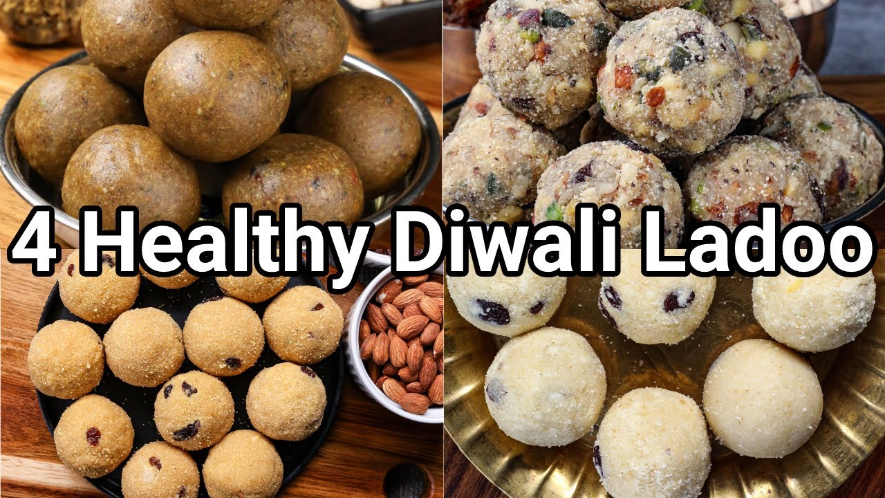 4 Instant Diwali Special Ladoo Recipes | Quick Easy Healthy Laddu Recipes | Instant Deepavali Sweets | Hebbar | Hebbars Kitchen