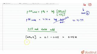 To `1.0L` solution containing `0.1mol` each of `NH_(3)` and `NH
