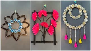 3 unique and superb wall decor ideas from waste material | Beautiful paper craft idea | Recycling