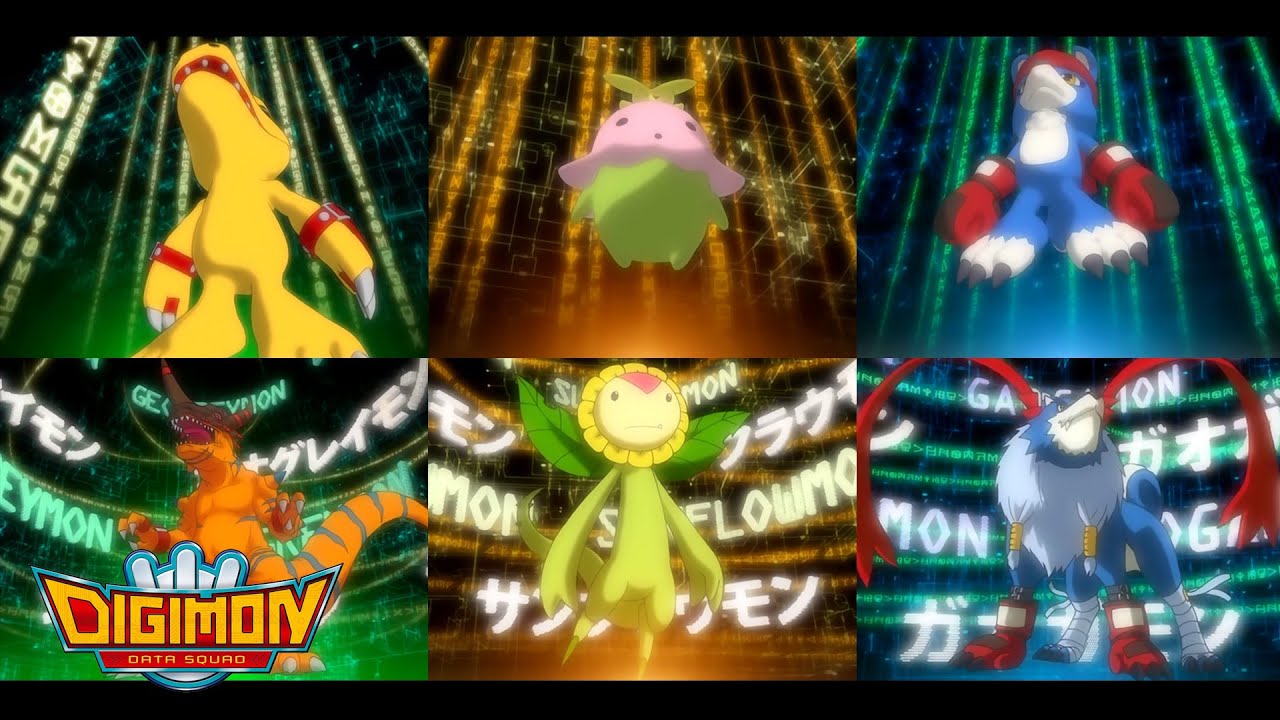 Digimon Data Squad - Todas las Digievoluciones + Variantes (Español Latino)