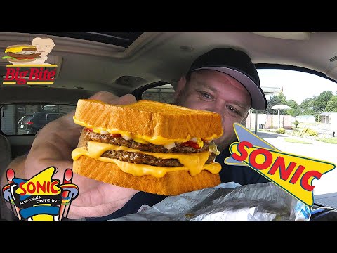 SONIC Drive-In ⭐️Grilled Cheese Burgers⭐️ Food Review!!!