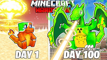 I Survived 100 Days as a NUCLEAR POKEMON in HARDCORE Minecraft