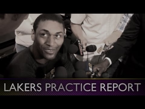 Lakers Practice: Metta World Peace Says He Will Play Tomorow (12 Days After Knee Surgery)