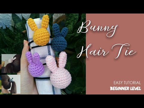 Come Crochet Cute Bunny legami dei capelli || Beginner semplice tutorial