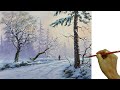 Acrylic Landscape Painting in Time-lapse / Walking in Winter / JMLisondra
