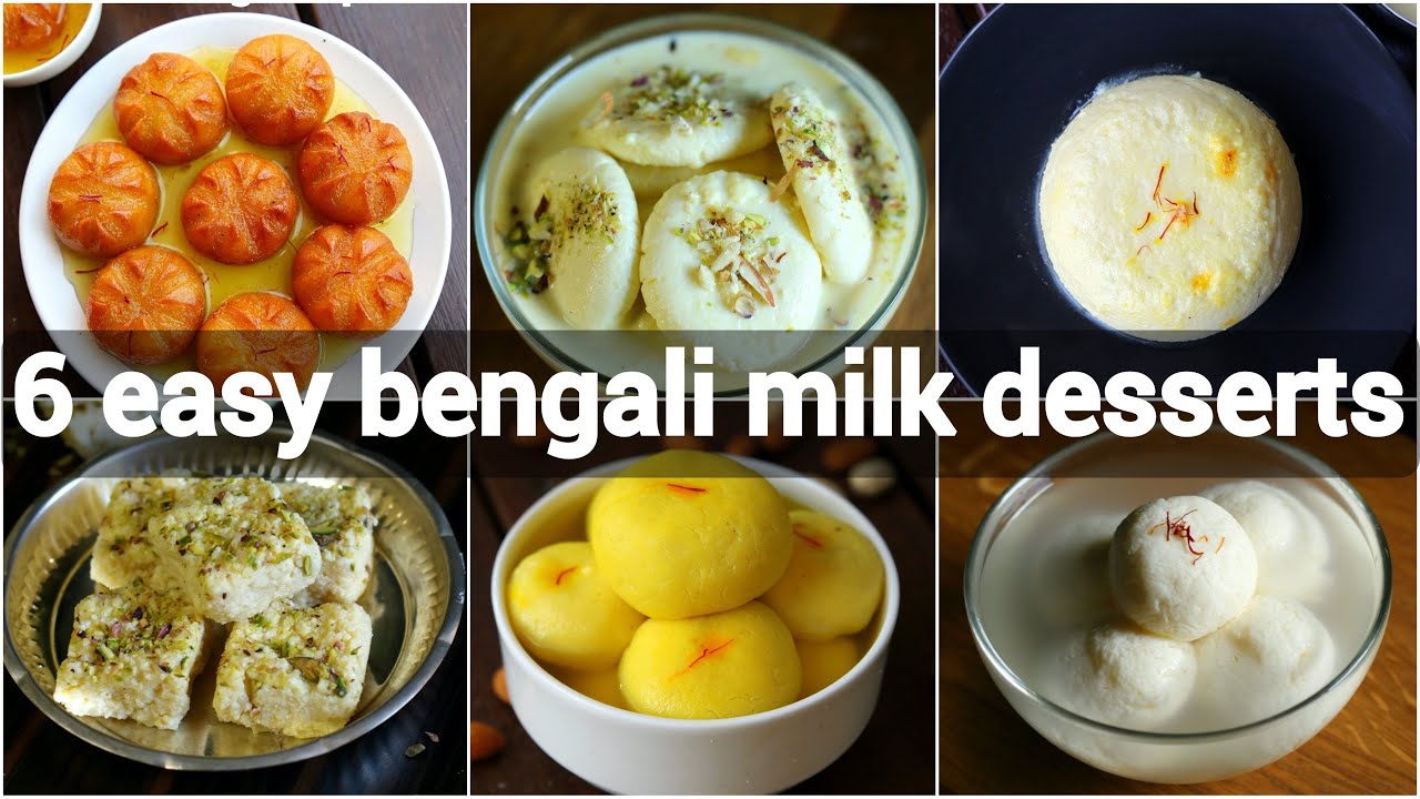 6 easy bengali milk desserts | indian milk based sweets | bengali dessert recipes | milk sweets | Hebbar | Hebbars Kitchen