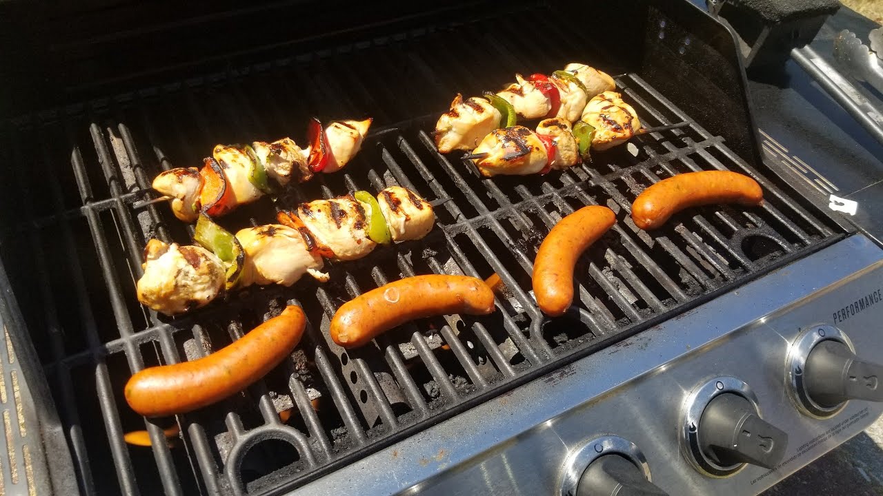 Chicken kabobs Charbroil grill YouTube
