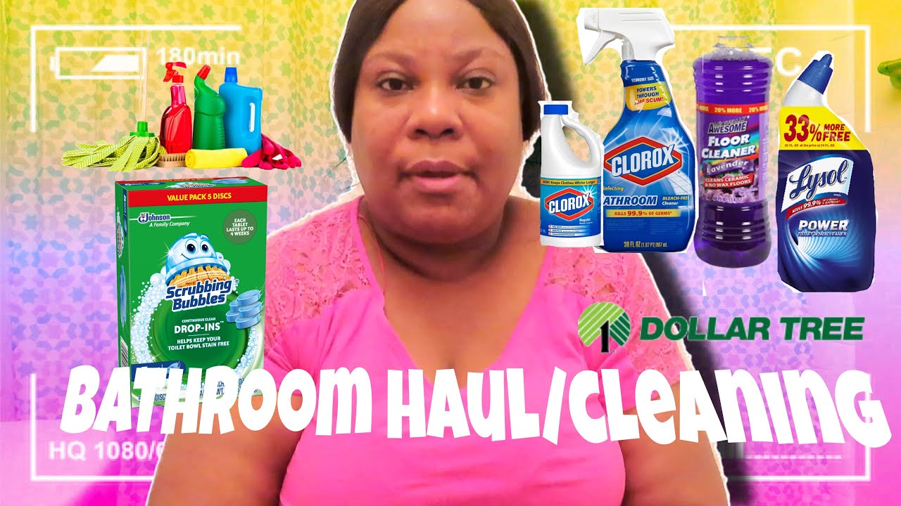VLOG How To Clean My Bathroom With Dollar Tree Cleaning