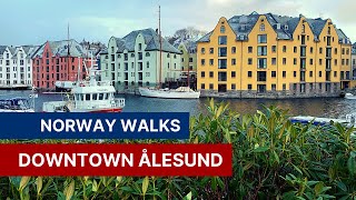 Walking Tour of Downtown Alesund, Norway's Art Nouveau City - Norway Walks 4K