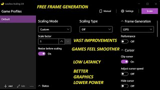 Lossless Scaling  Frame Generation V2  Free for all Vast Improvements.