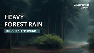 Heavy Forest Rain - 10 Hours Sleep Sound - Black Screen