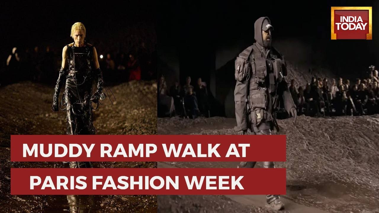 Balenciaga Makes Models Walk On Muddy Ramp During Paris Fashion Week ...
