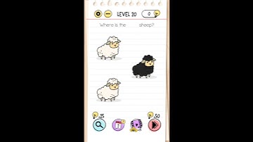 Brain test Level 20 Where is the black sheep Walkthrough