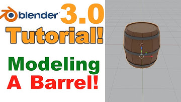Blender 3.0 Tutorial - Modeling a Low Poly Barrel and Adding Material!