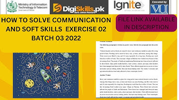 Communication & Soft Skills exercise 02 batch 03|Hands-on Exercise No.2 | DigiSkills| Muhammad Abbas