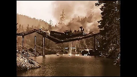 Most Expensive Silent Film Shot Ever: Train Wreck From "The General" (Buster Keaton, 1926)