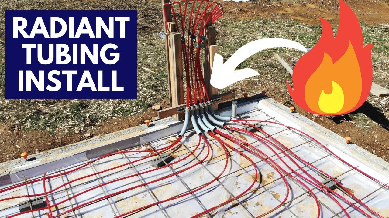 Radiant Heat Tubing in Slab (installing on rebar) YouTube