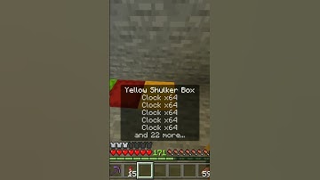 I collected a Shulker box full of Clocks! ep3 #minecraftsurvival #minecraft #shorts