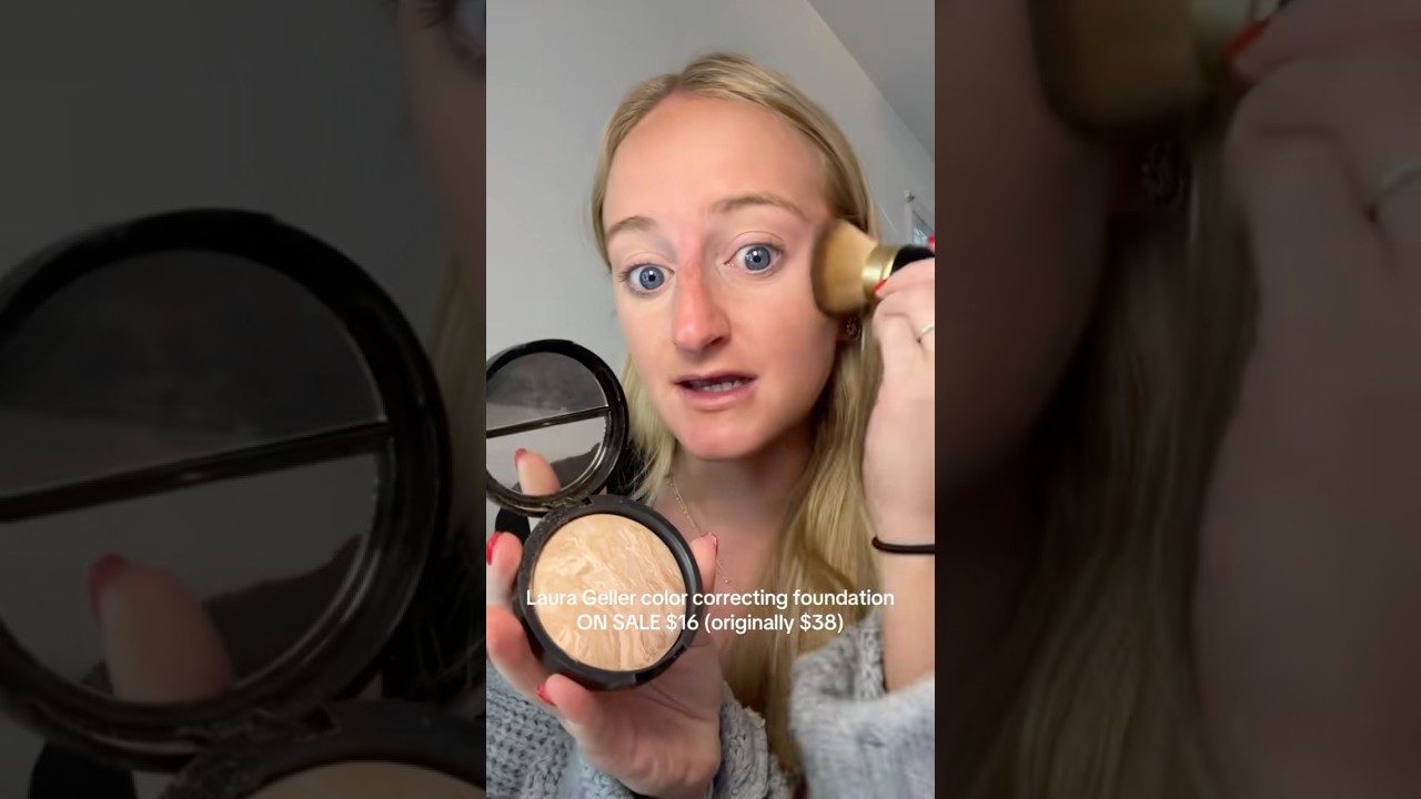 Laura Geller baked balance n brighten color correcting foundation💄 