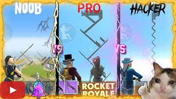 Rocket royale noob bs pro vs hacker #101