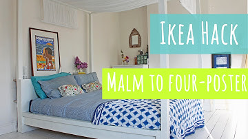 Ikea hack, Malm bed into a four poster