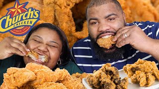 church's chicken| texas chicken| mukbang| fried chicken,  fried chicken livers & fried gizzards