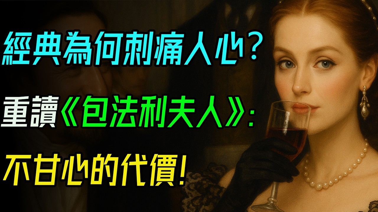 「戀愛腦必死」？福樓拜的回答遠比你想得殘酷！經典為何刺痛人心？重讀《包法利夫人》：不甘心的代價 。#包法利夫人 MadameBovary #福樓拜 Flaubert #十九世紀小說