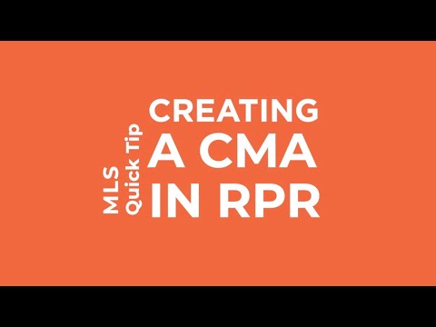 MLS Quick Tip | Creating a CMA in RPR