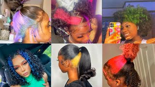 SKUNK STRIPE HAIRSTYLES IDEAS FOR INSPIRATION | type 4&3 hair|