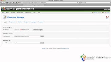 Install Extension Upload - Joomla Nutshell 1.5 Tutorial