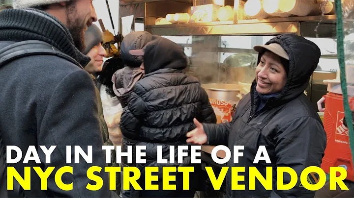 Day in the Life of an NYC STREET FOOD VENDOR! Maki...
