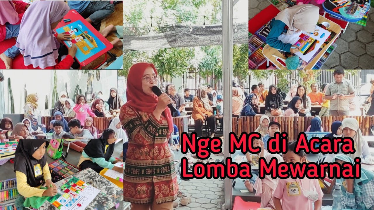 Nge MC DI ACARA LOMBA ANAK MEWARNAI YANG DISELENGGARAKAN OLEH OISHI ME CAFE BREBES