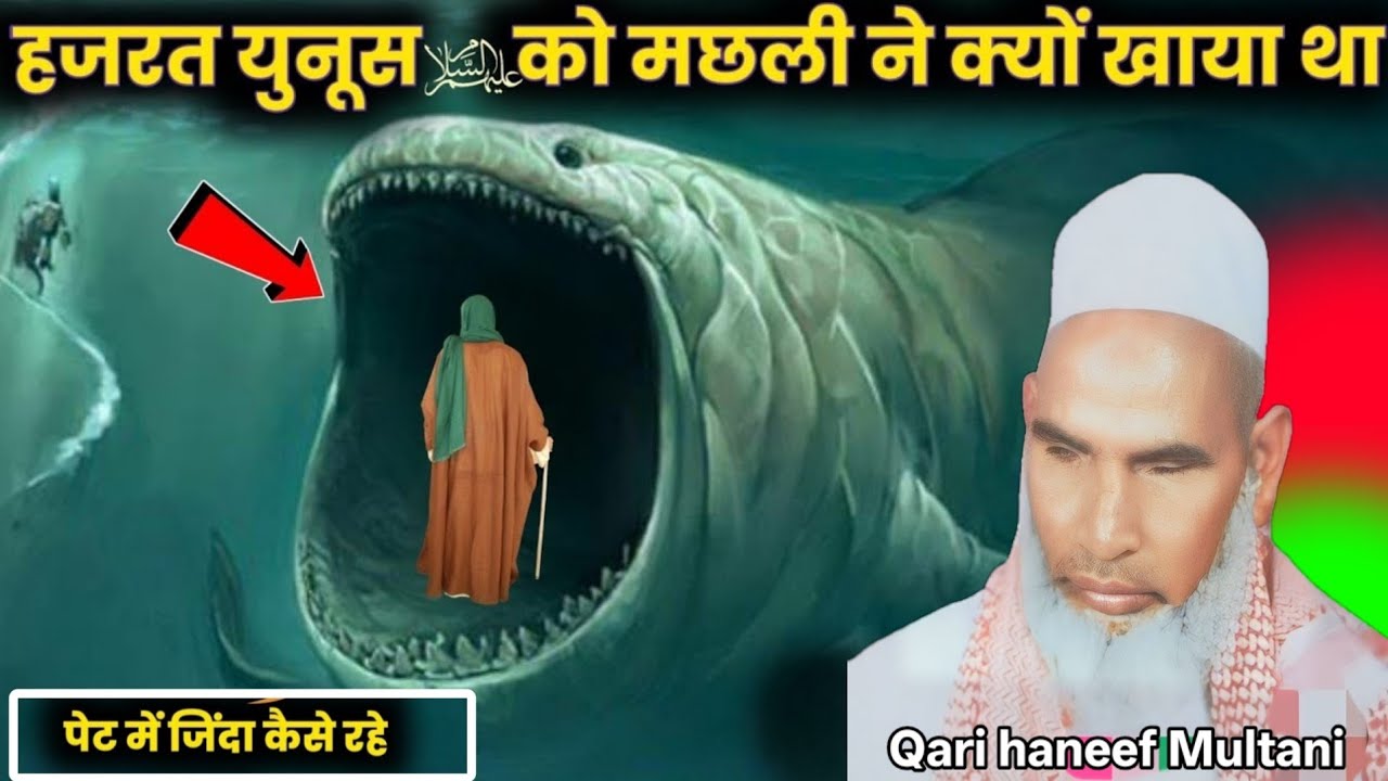 हजरत यूनुस अलैहिस्सलाम को मछली ने क्यों खाया था एक बार जरूर सुने 😱 Qari haneef Multani kari Hanif