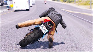 GTA 5 Crazy Motorcycle Crashes Episode 08 (Euphoria Physics Showcase) screenshot 2