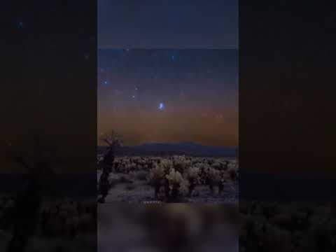 #interestingfact #shorts #maraqlı Cholla səhrası üzərində Pleiades(Ülker)ulduz topası və meteoritlər