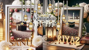 RAMADAN MUBARAK NAME PHOTO EDITING IN JUST ONE CLICK FROM BING AI #2025#viralvideo