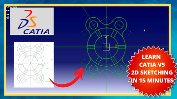 How To: CATIA 2D Sketching Practice for Beginners | CATIA 2023