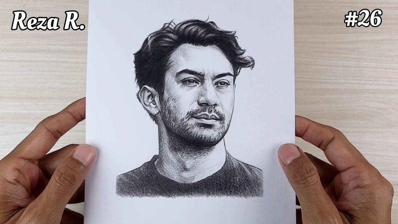 Menggambar Reza Rahadian dengan Pensil | Sketsa Realistis Aktor Indonesia