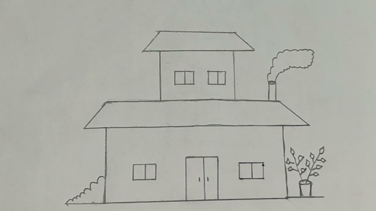 How to draw house drawing video/ easy house drawing video 