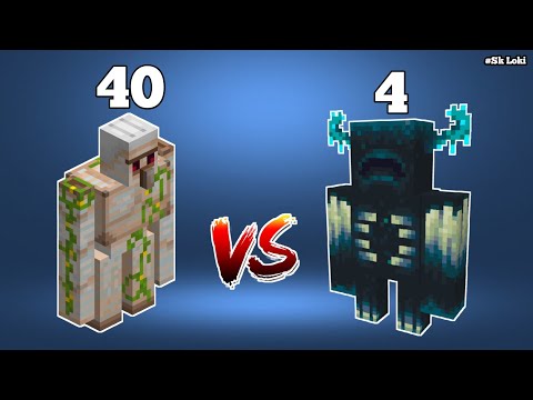Minecraft: 🛡️ 40 Golems vs 4 Wardens 🔥