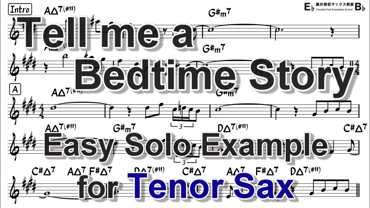 Tell me a Bedtime Story (Herbie Hancock) Easy Solo Example for Tenor