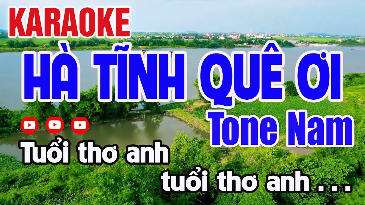 Hà Tĩnh Quê Ơi Karaoke Tone Nam Nhạc Sống 2025 - Nguyên Minh Media
